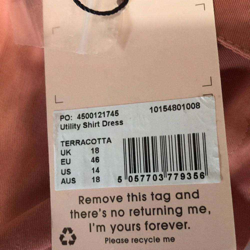 Missguided utility shirt dress. Terracota - Picture 6 of 9